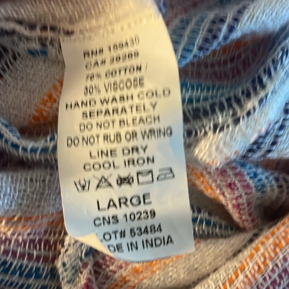 Elan multi-colored striped crop top with tie - Picture 6 of 7